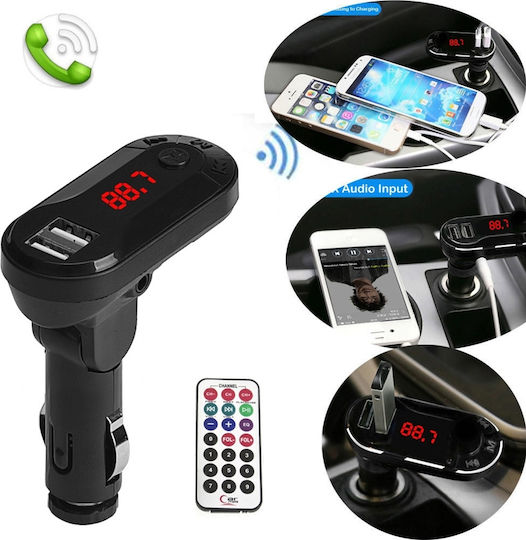 Powertech FM Transmitter Αυτοκινήτου T26 με MicroSD / USB