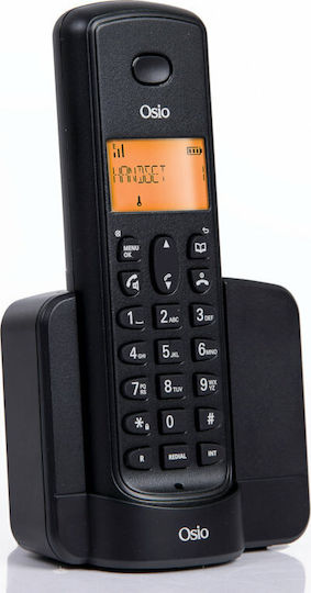 Osio OSD-8910 Ασύρματο Τηλέφωνο με Ελληνικό Μενού Μαύρο