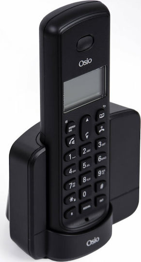 Osio OSD-8910 Ασύρματο Τηλέφωνο με Ελληνικό Μενού Μαύρο