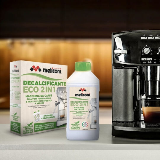 Meliconi Σετ 2τμχ Υγρό Καθαριστικό Καφετιέρας 2x250ml Eco Decalk 2 In 1 656163