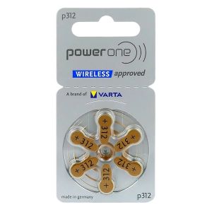 Μπαταρίες Ακουστικών Βαρηκοΐας Power on Varta  312 1.45V 6τμχ