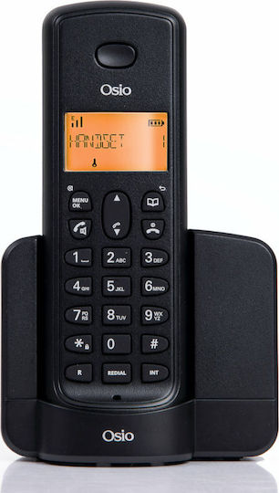 Osio OSD-8910 Ασύρματο Τηλέφωνο με Ελληνικό Μενού Μαύρο