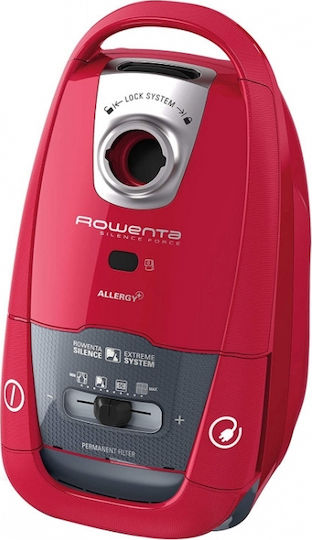 Rowenta Silence Force Allergy+ Ηλεκτρική Σκούπα 450W με Σακούλα 4.5lt Κόκκινη