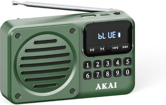 Akai Proffesional APR-300 Retro Ραδιοφωνάκι με Bluetooth και USB Πράσινο 