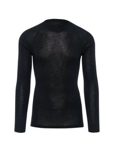  Ισοθερμική Μακρυμάνικη Μπλούζα Merino Warm για Άνδρες Μαύρη Thermowave 