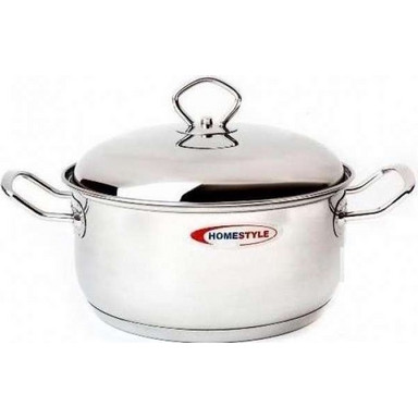 Κατσαρόλα Home Style Inox με Καπάκι 26cm   