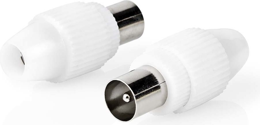 Nedis Βύσμα Coaxial male 2τμχ Λευκό 