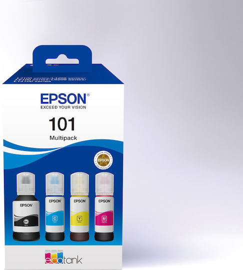 Epson 101 Γνήσιο Πακέτο 4 Μελανιών Εκτυπωτή InkJet Κίτρινο / Κυανό / Ματζέντα / Μαύρο (C13T03V64A) Epson 101 Γνήσιο Πακέτο 4 Μελανιών Εκτυπωτή InkJet Κίτρινο / Κυανό / Ματζέντα / Μαύρο (C13T03V64A)
